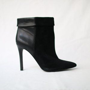 NWOT Leather and Suede Stiletto Ankle Booties